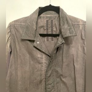 Rick Owens DRK SHDW waxy trench mid length